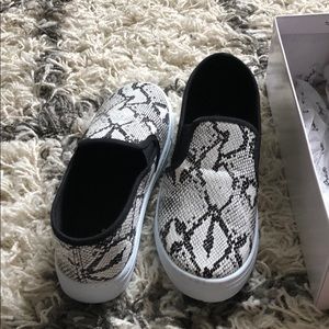 Snake skin slip ons NEW NEVER BEEN WORN